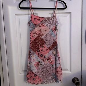 Patchwork Floral Slip Dress